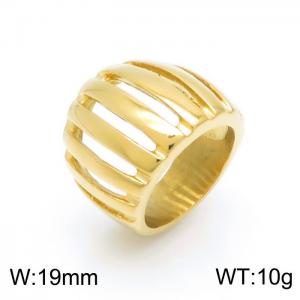 Stainless Steel Gold-plating Ring - KR101930-LK