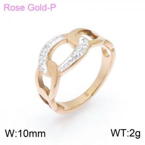 Stainless Steel Stone&Crystal Ring - KR102125-IL