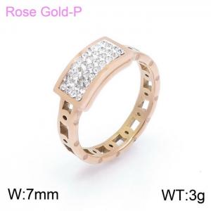 Stainless Steel Stone&Crystal Ring - KR102134-IL