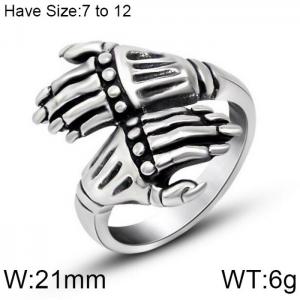 Stainless Steel Special Ring - KR102237-WGSJ