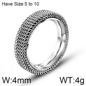 Stainless Steel Special Ring - KR102244-WGSJ