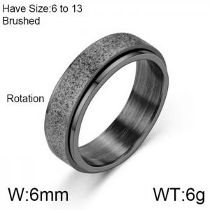 Stainless Steel Black-plating Ring - KR102287-WGDC