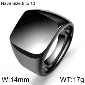 Stainless Steel Black-plating Ring - KR102309-WGDC