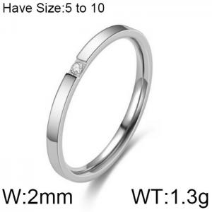 Stainless Steel Stone&Crystal Ring - KR102332-WGDC