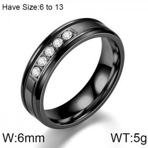 Stainless Steel Stone&Crystal Ring - KR102346-WGDC