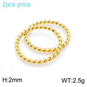 Stainless Steel Gold-plating Ring - KR102374-Z