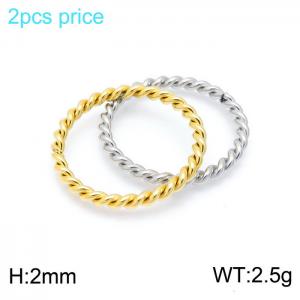 Stainless Steel Gold-plating Ring - KR102383-Z