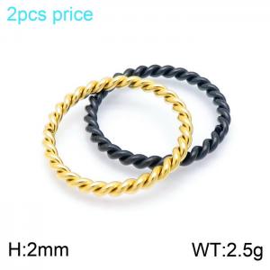 Stainless Steel Gold-plating Ring - KR102384-Z