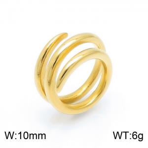 Stainless Steel Gold-plating Ring - KR102409-LK