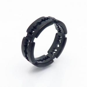 Stainless Steel Black-plating Ring - KR102901-TLX