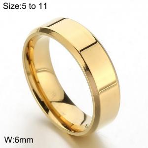 Stainless Steel Gold-plating Ring - KR102950-WGBL