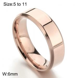 Stainless Steel Rose Gold-plating Ring - KR102952-WGBL
