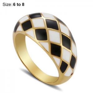 Stainless Steel Gold-plating Ring - KR102954-WGBC