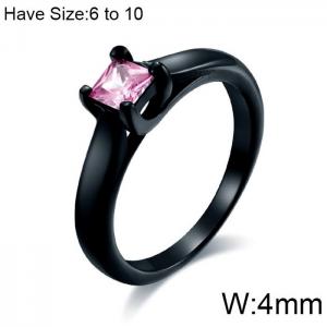 Stainless Steel Stone&Crystal Ring - KR102976-WGAS