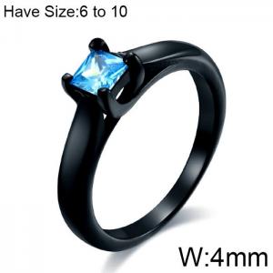 Stainless Steel Stone&Crystal Ring - KR102977-WGAS