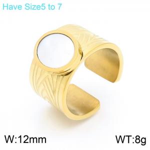 Stainless Steel Gold-plating Ring - KR103099-KFC