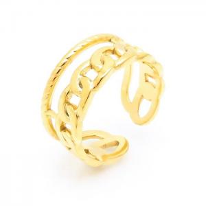 Stainless Steel Gold-plating Ring - KR103105-LK