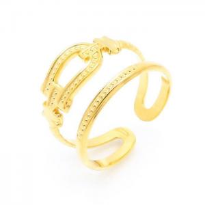 Stainless Steel Gold-plating Ring - KR103130-LK