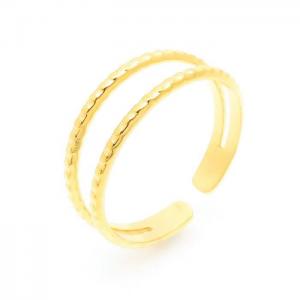 Stainless Steel Gold-plating Ring - KR103133-LK