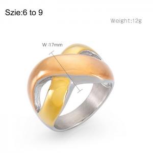 Stainless Steel Gold-plating Ring - KR103165-LK