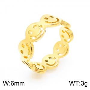 Stainless Steel Gold-plating Ring - KR103215-LK