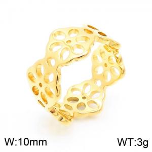 Stainless Steel Gold-plating Ring - KR103217-LK