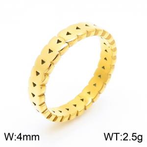 Stainless Steel Gold-plating Ring - KR103300-KFC