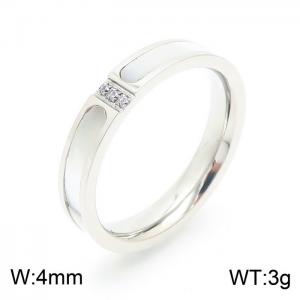 Stainless Steel Stone&Crystal Ring - KR103368-K