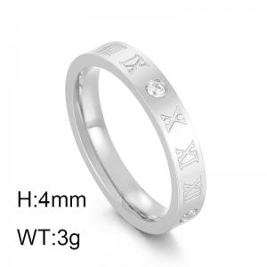 Stainless Steel Stone&Crystal Ring - KR103516-GC