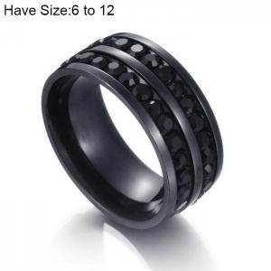 Stainless Steel Stone&Crystal Ring - KR103587-WGFL