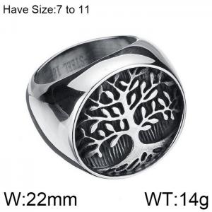 Stainless Steel Special Ring - KR103589-WGFL