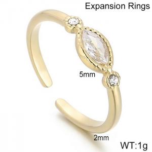 Stainless Steel Gold-plating Ring - KR103606-WGYC