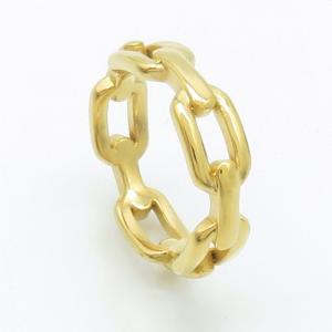 Stainless Steel Gold-plating Ring - KR103625-LK