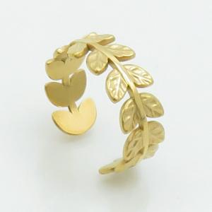 Stainless Steel Gold-plating Ring - KR103628-LK