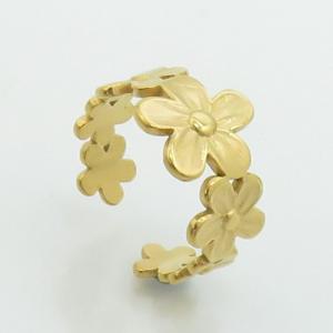 Stainless Steel Gold-plating Ring - KR103631-LK