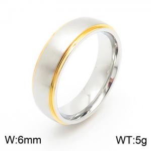 Stainless Steel Gold-plating Ring - KR103671-K