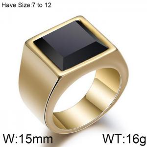 Stainless Steel Stone&Crystal Ring - KR103784-WGZJ