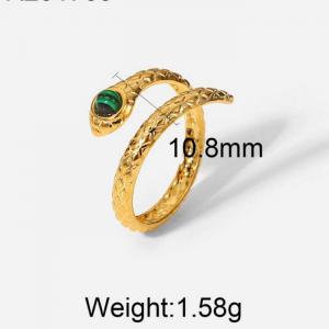 Stainless Steel Gold-plating Ring - KR103830-WGJD