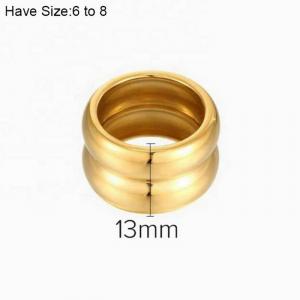 Stainless Steel Gold-plating Ring - KR103831-WGJD