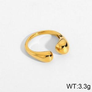 Stainless Steel Gold-plating Ring - KR103864-WGJD