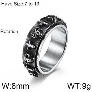 Stainless Skull Ring - KR103911-WGQF