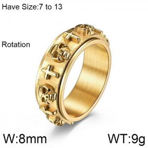 Stainless Skull Ring - KR103912-WGQF