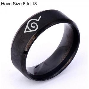 Stainless Steel Black-plating Ring - KR103922-WGQZ