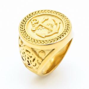 Stainless Steel Gold-plating Ring - KR103925-LK