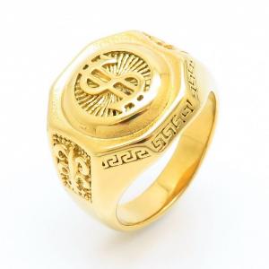 Stainless Steel Gold-plating Ring - KR103927-LK