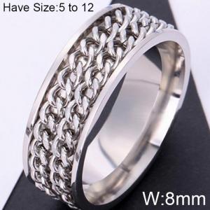 Stainless Steel Special Ring - KR103938-WGQZ