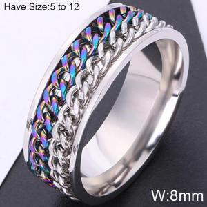 SS Colorful-plating Ring - KR103942-WGQZ