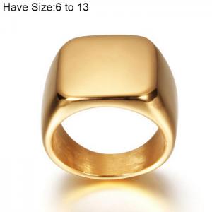 Stainless Steel Gold-plating Ring - KR104121-WGZJ