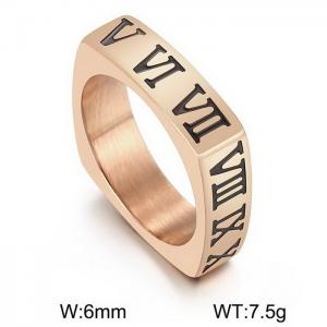 Stainless Steel Rose Gold-plating Ring - KR104354-K