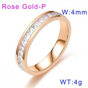 Stainless Steel Stone&Crystal Ring - KR104488-WGDC